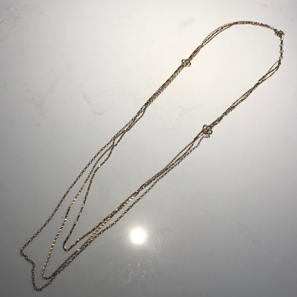 Stella & Dot gold multi-strand necklace